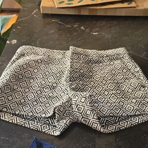 Banana Republic Black and White High Waist Shorts